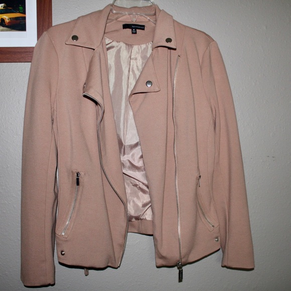 Harve Bernard Dusty Pink Moto Jacket - Picture 2 of 5